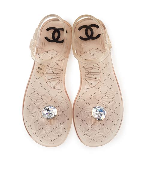 chanel jelly sandals cheap|Chanel transparent sandals.